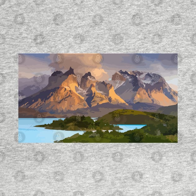 Torres Del Paine Painting by gktb